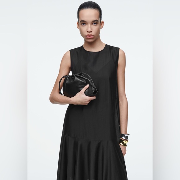 COS Mini Cavatelli Clutch Bag, Leather, Black, NWT - Picture 14 of 15